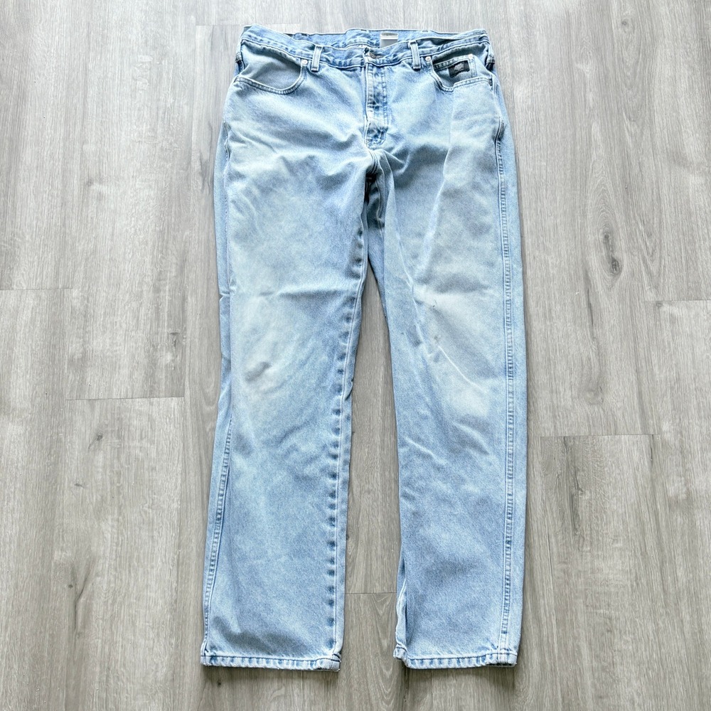 Harley-Davidson Mens Traditional Fit Straight Leg Jeans Light Wash 38x34 1819